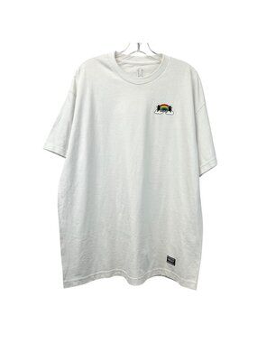 Grizzly Men’s Short Sleeve Rainbow Logo T-shirt White/Multi Sz XL